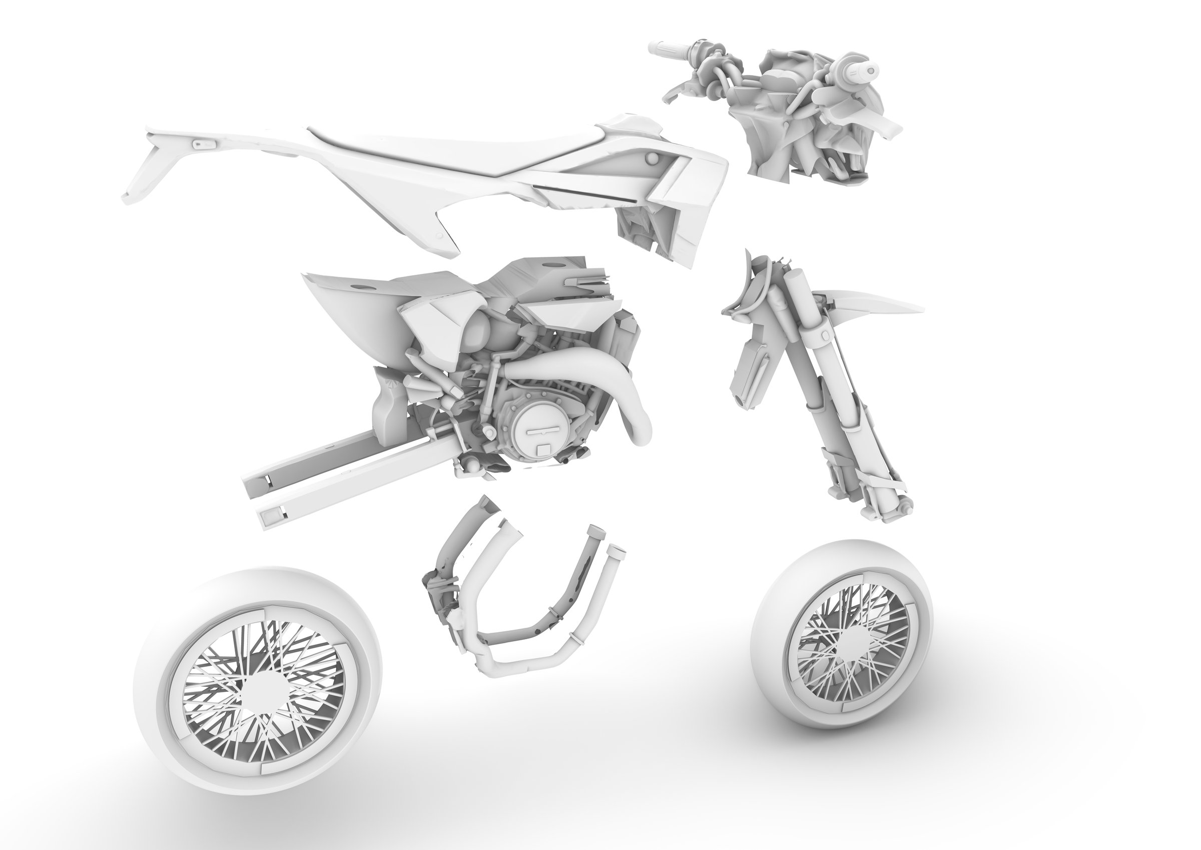 Beta RR 50 Track - CAD Exploded View